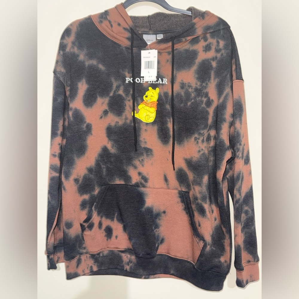 Disney Winnie-the-Pooh Bear Embroidered Tie-Dye Hoodie - Picture 2 of 6